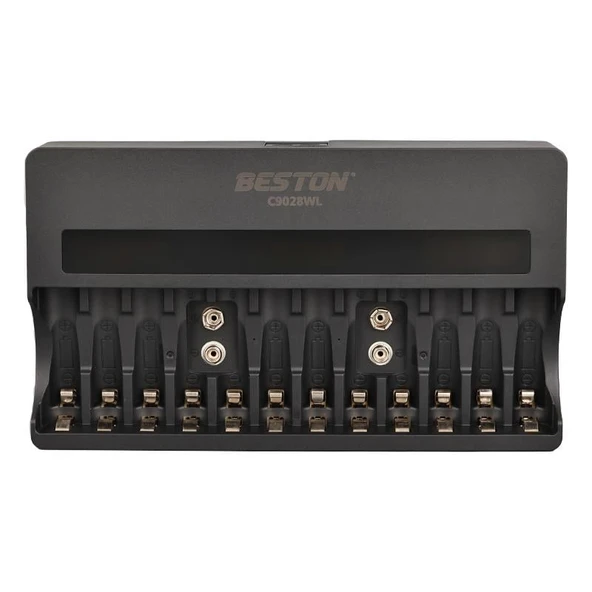 BESTON C9028WL AA/AAA/9V/C BOY/D BOY/LİON HIZLI PİL ŞARJ CİHAZI ürün görseli 1