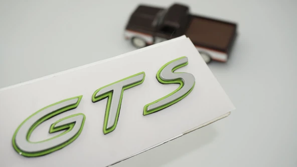 DK Tuning Porsche GTS Green Yeşil Gri ABS Yazı Logo Arma ürün görseli 1