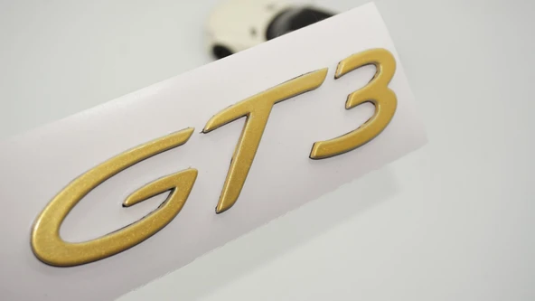 DK Tuning Porsche 911 GT3 Bagaj Gold ABS Yazı Logo Amblem ürün görseli 1