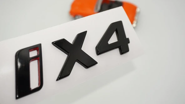DK Tuning Yeni iX4 Bagaj Siyah Kırmızı ABS Yazı Logo Bmw İle Uyumlu ürün görseli 1