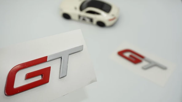 DK Tuning Challenger GT Çamurluk Kırmızı Gri Yazı Seti Dodge İle Uyumlu ürün görseli 1