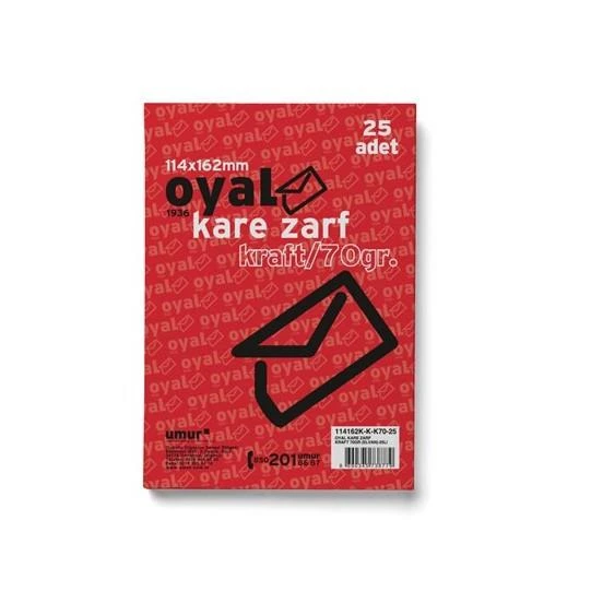 OFFICEMATE KRAFT KARE ZARF 114X162 90GR 25 LI ürün görseli 1
