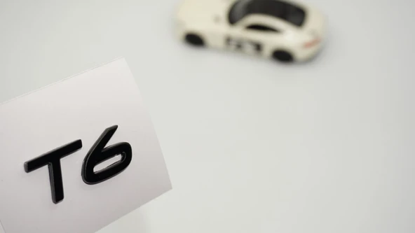 DK Tuning T6 Küçük Boy Siyah Bagaj Yazı Logo Volvo ile Uyumlu ürün görseli 1