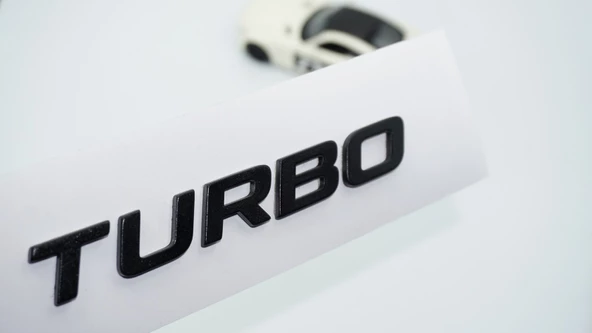 DK Tuning Turbo Siyah ABS Bagaj Yazı Logo 12X1,8cm ürün görseli 1