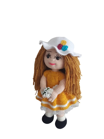 Sarı Güzeli Bebek Amigurumi Organik Oyuncak ürün görseli 1