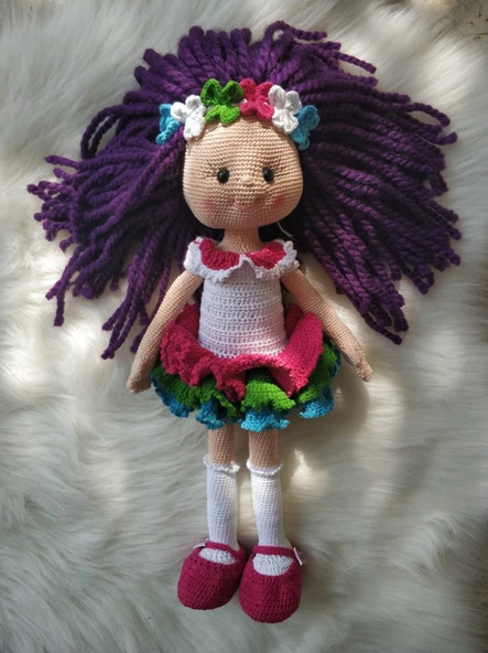 Sevimli Çiçek Bebek Amigurumi Organik Oyuncak ürün görseli 1