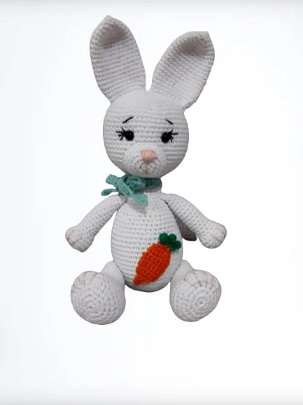 Tavşan Bibi Uyku Arkadaşı Amigurumi Organik Oyuncak ürün görseli 1