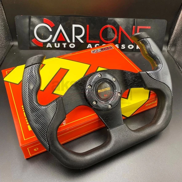 Momo Spor Direksiyon F1 Tesla Model Carbon Siyah Renk Momo Tip - Yarış Spor Direksiyonu ürün görseli 1