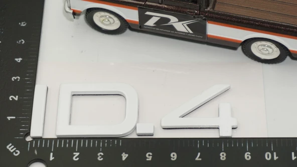 DK Tuning VW Volkswagen iD 4 Bagaj Beyaz Yazı Logo Arma ürün görseli 1