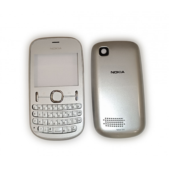Nokia N200 Kapak Nokia 200 uyumlu gri ön Kapak Arka Kapak Tuş Takımı ürün görseli 1