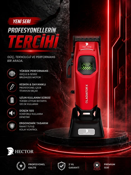 Hector Gladiator X Profesyonel Saç Kesim Makinesi ürün görseli 1