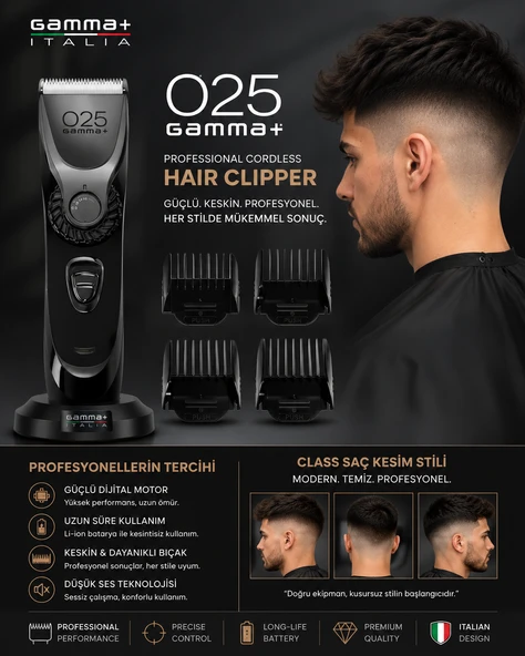 Gamma Piu Elmot 025 Saç Kesme Makinesi ürün görseli 1