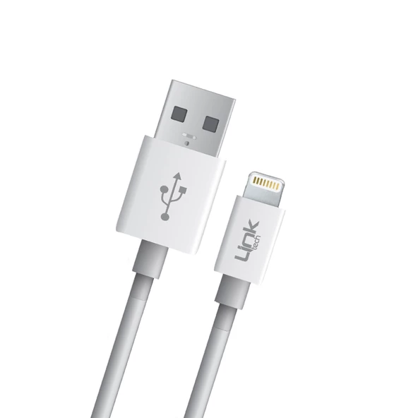 LinkTech K559 Lightning Şarj ve Data Kablosu 2.4A 1mt Beyaz - Resim 3