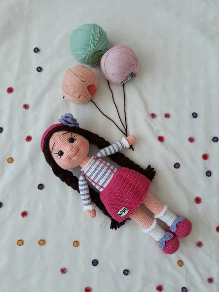 Örgülü Şirin Bebek Amigurumi Organik Oyuncak ürün görseli 1