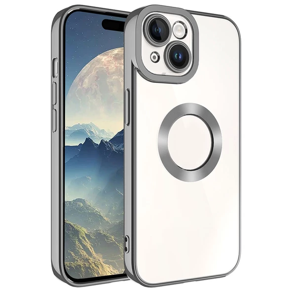 iPhone 15 Kılıf Kamera Korumalı Logo Gösteren Omega Kapak ürün görseli 1