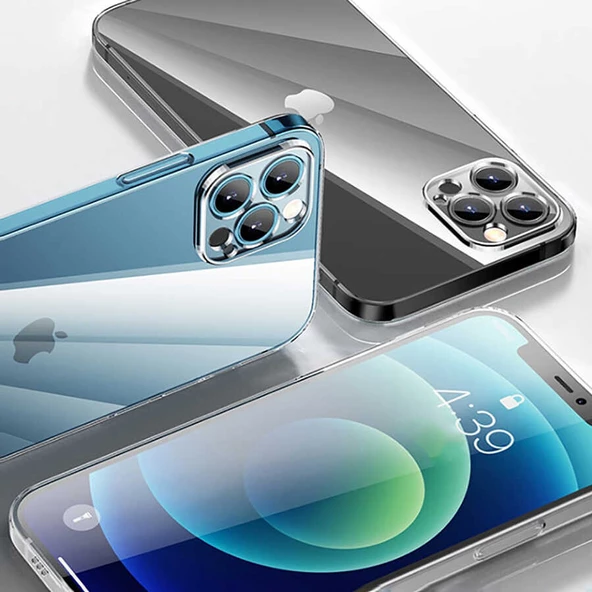 iPhone 14 Pro Max Kılıf Şeffaf Sert PC Vayt Kapak - Resim 6