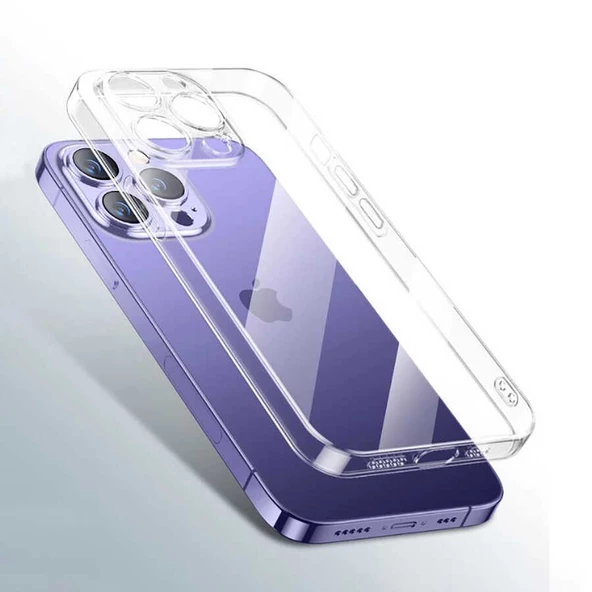 iPhone 14 Pro Max Kılıf Şeffaf Sert PC Vayt Kapak - Resim 2