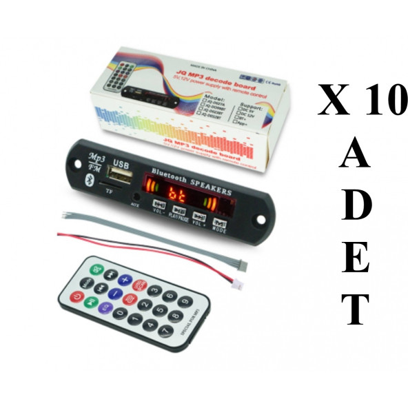 Mikrofonlu-bluetooth-radyo-usb-aux Mp3 Çalar 12 Volt 10 ADET ürün görseli 1
