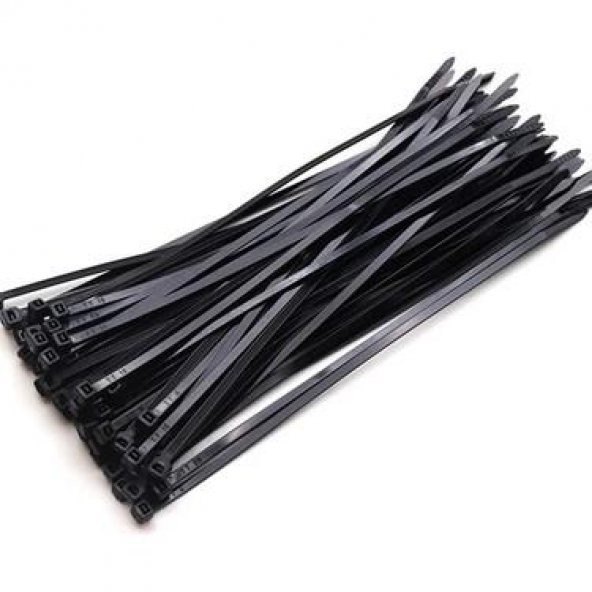 Kablo Bağı (Cırt Kelepçe) Siyah 2.5x200 MM  (100 adet) ürün görseli 1