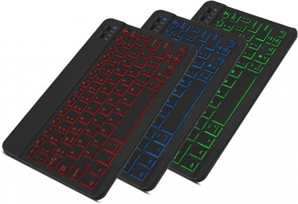 Valkyrie BL30 7 Renk Bluetooth Kablosuz Türkçe Klavye - Android ios Windows Uyumlu - Şarjlı - 10 inç - Multimedia - Ultra İnce Tasarım ürün görseli 1
