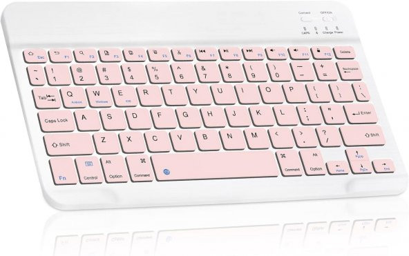 Valkyrie BL30 Bluetooth 10 inç Ios Windows Android Uyumlu Kablosuz Klavye - Türkçe - Şarjlı-Sessiz Multimedia - Ultra İnce Pembe ürün görseli 1