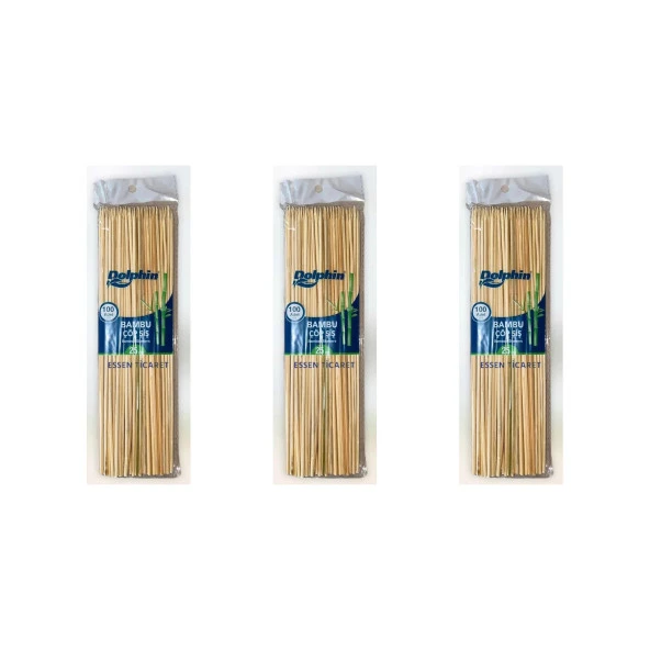 Dolphin Bambu Ahşap Çöp Şiş - 25 Cm. - 100 lü 3 Paket ürün görseli 1