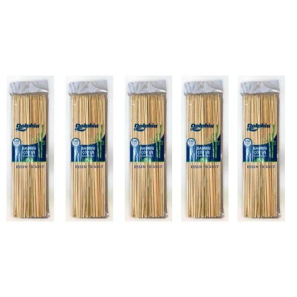 Dolphin Bambu Ahşap Çöp Şiş - 25 Cm. - 100 lü 5 Paket ürün görseli 1