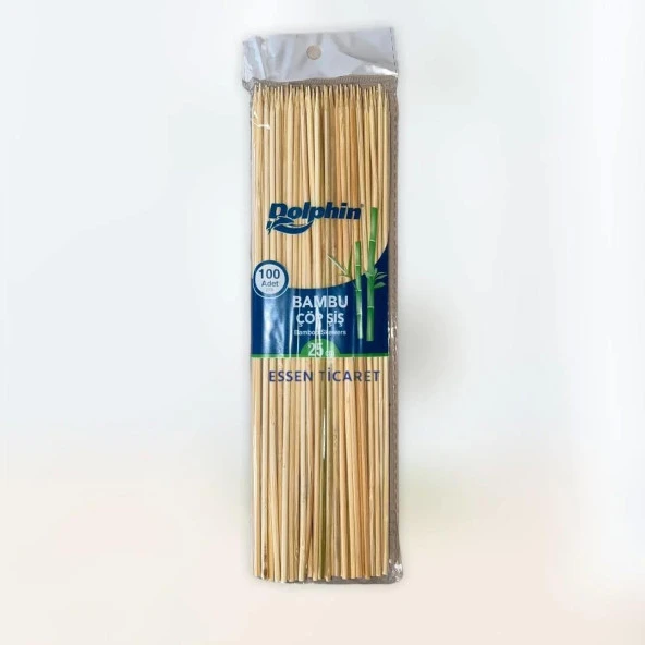 Dolphin Bambu Ahşap Çöp Şiş - 25 Cm. - 100 lü Paket ürün görseli 1