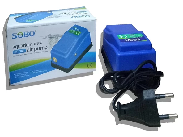 Sobo Ayarlanabilir Tek Çıkışlı Akvaryum Hava Motoru 3W 3.5LT/DAK AP-300 ürün görseli 1