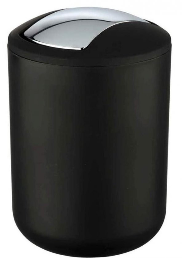 Siyah, Çöp Kovası 2 Litre - Brasil Model - Resim 2