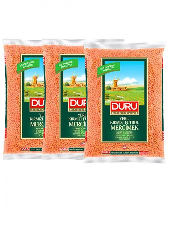 KIRMIZI FUTBOL MERCİMEK 1 kg, 3 adet  ürün görseli 1