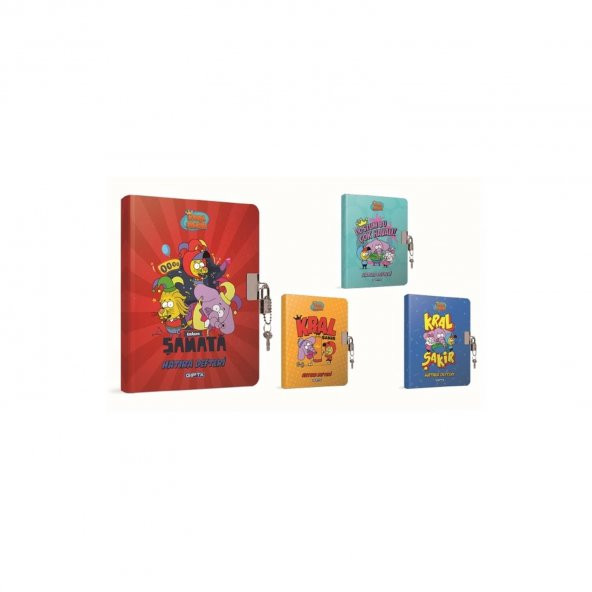 Gıpta Kral Şakir Kilitli Dikişli Sert Kapak 14x20 CM 96 Yaprak Hatıra Defteri (1 Adet) ürün görseli 1