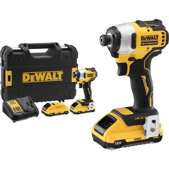 Dewalt Dcf809l2t 18 V 3 Ah Kompakt Kömürsüz Akülü Darbeli Matkap ürün görseli 1