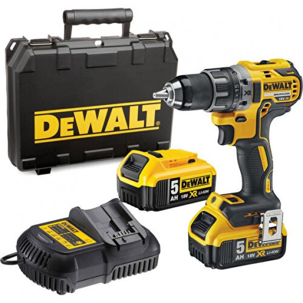 Dewalt DCD791P2-QW 18/5.0Ah Li-İon Çift Akülü Kömürsüz Profesyonel Vidalama ürün görseli 1