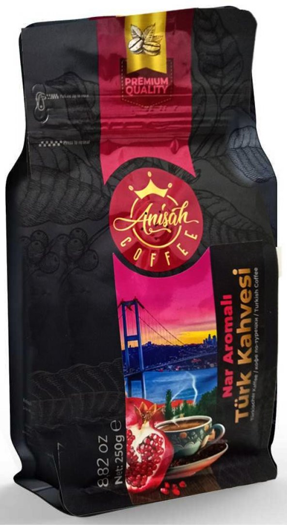 ANİŞAH NAR AROMALI TÜRK KAHVESİ 250 GR ürün görseli 1
