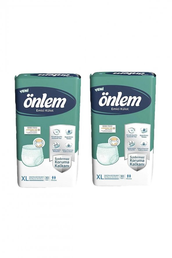 Emici Külot Yetişkin Hasta Bezi XL 30 lu 2 adet ürün görseli 1