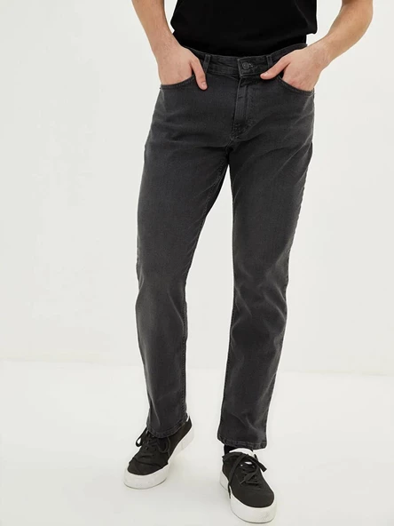 Black Lee Denim Regular Fİt Likralı Erkek Petek Desen Kot Pantolon-5398 ürün görseli 1