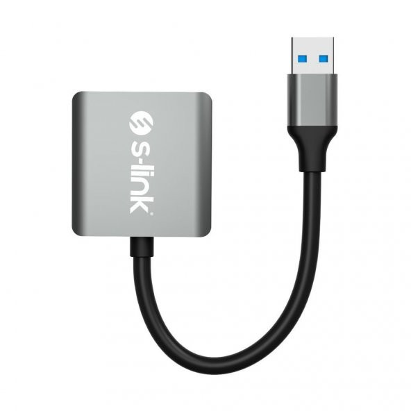 S-link SL-CR21 Type C ve USB3.0 SD/Micro SD 110m/S Hızlı 2 in 1 Metal Kart Okuyucu ürün görseli 1