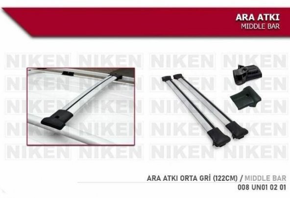 Araç Üstü Ara Atkı Bagaj Taşıyıcı Gri Yanlardan Sıkıştırmalı Al ürün görseli 1