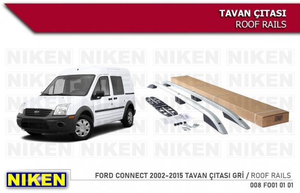 Ford Connect Tavan Çıtası Kısa Gri 2002-2015 Arası Modeller ürün görseli 1