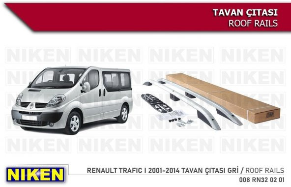 Renault Trafıc 1 Tavan Çıtası Uzun Gri 2001-2014 Arası Modeller U ürün görseli 1