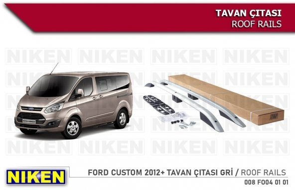 Ford Custom Tavan Çıtası Kısa Gri 2012- Sonrası Modeller ürün görseli 1