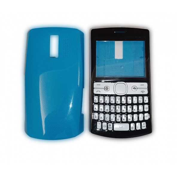 Nokia N205 Kapak Nokia 205 uyumlu Siyah Mavi Kapak ön Kapak Arka Kapak Tuş Takımı ürün görseli 1