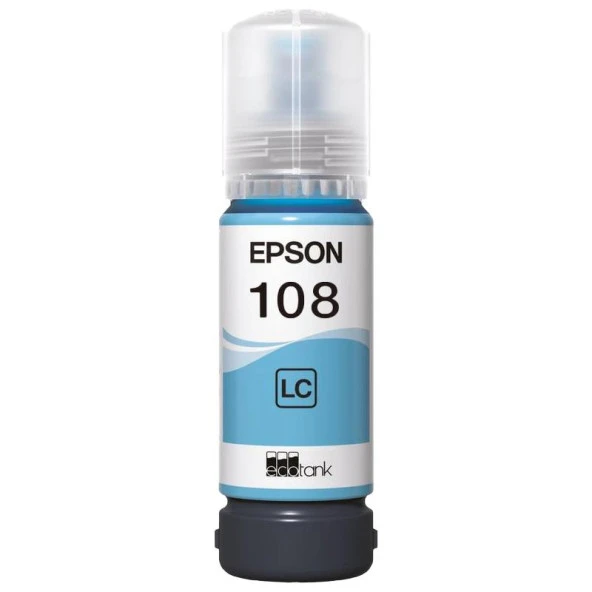 Epson 108 Mürekkep Orj. L8050, L18050 Light Cyan 70ml ürün görseli 1