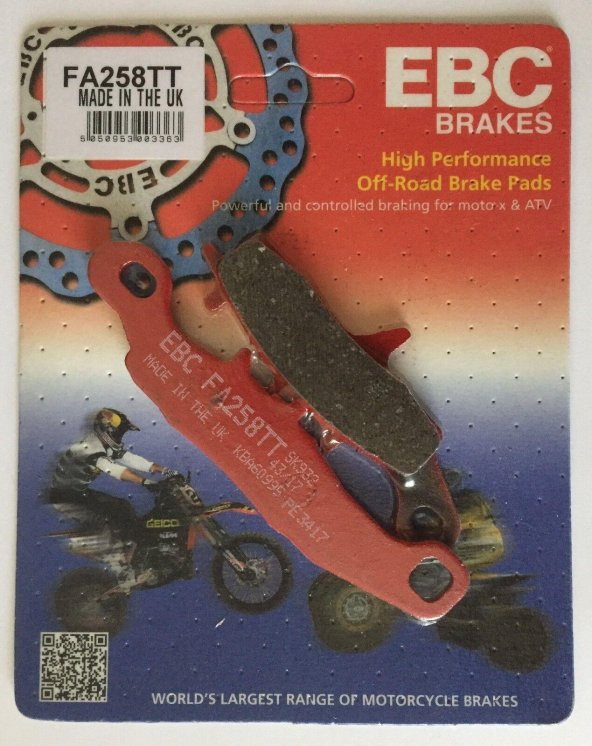Ebc Fa258Tt 2001-2023 Kawasaki KX 85 Uyumlu Ön Fren Balatası Karbon Balata ürün görseli 1