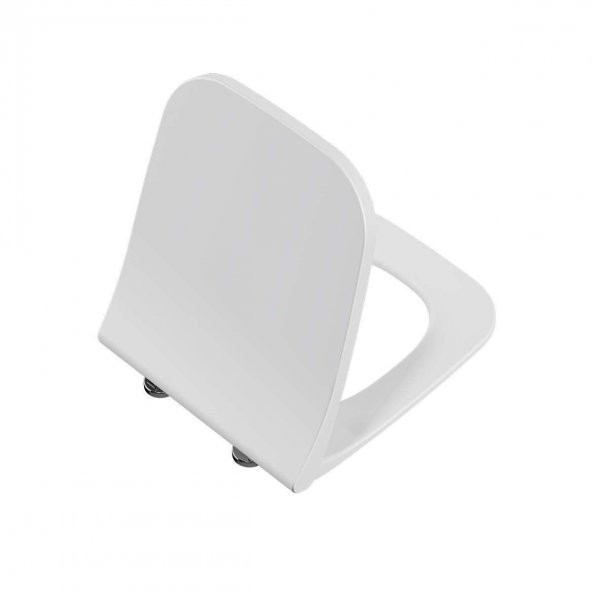 Vitra İntegra Square Klozet Kapağı Duroplast Slim - Üstten Sıkmalı Yavaş Kapanır - Beyaz ürün görseli 1