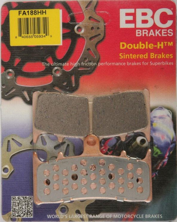 Ebc Fa188Hh 1998-2002 Kawasaki Ninja ZX-6R Uyumlu Ön Fren Balatası Sinterli Balata ürün görseli 1