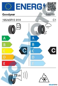 Goodyear UltraGrip 8 195/65R15 91H (Kış) (2023) ürün görseli 1