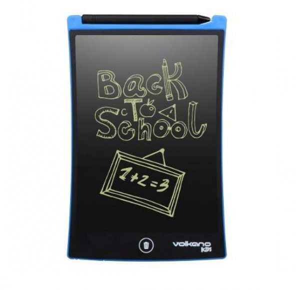 Volkano Doodle Writing Tablet Lcd 8.5 Inç Dijital Kalemli Çizim Yazı Tahtası Grafik Not Yazma Eğitim Tableti Mavi VK-850-BL ürün görseli 1