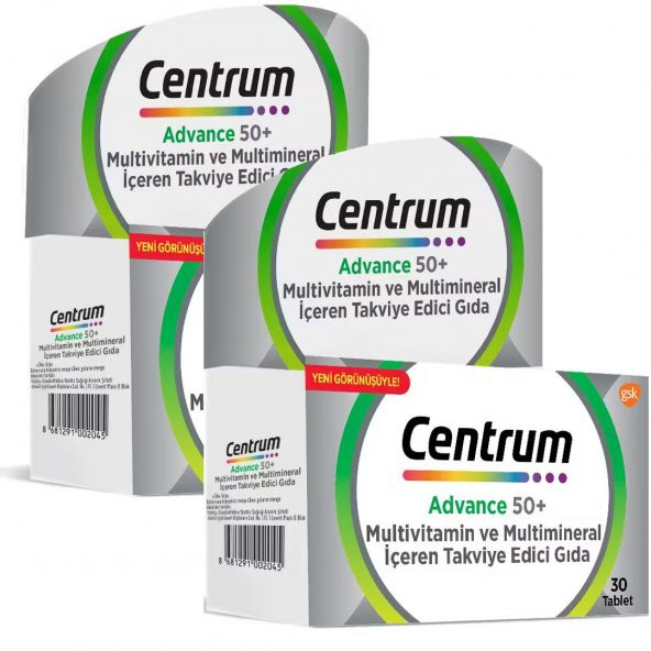 Centrum Advance 50+ Multivitamin 30 Tablet 2'li Paket ürün görseli 1